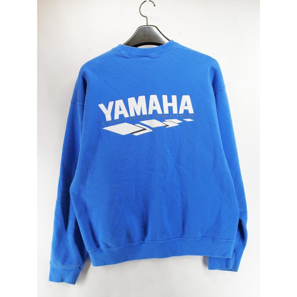 VTG 90s Yamaha Racing Crewneck Sweatshirt XL Blue Fruit of the Loom Made in USA - Picture 7 of 8